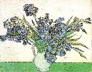 Vincent Van Gogh Still Life - Vase with Irises Spain oil painting artist